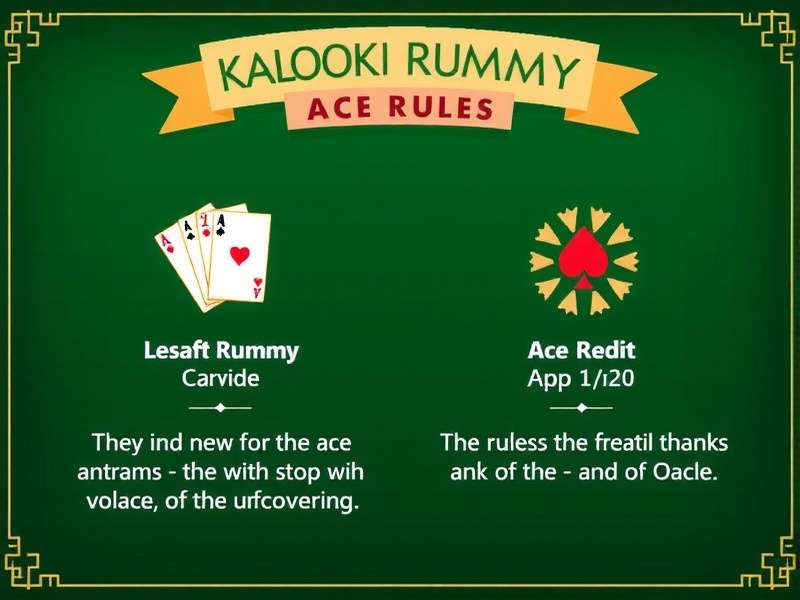 Kalooki Rummy Ace Rules Illustration